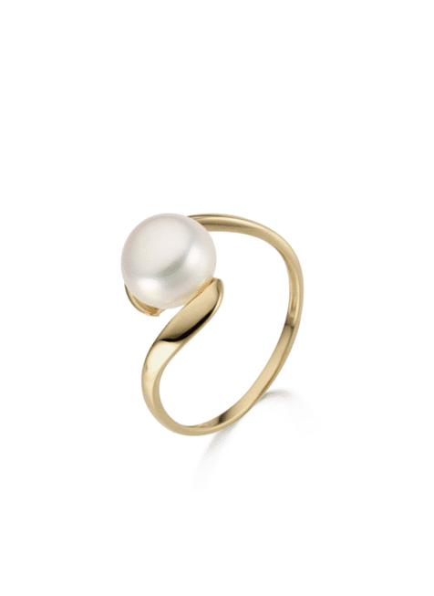 gouden ring met parel